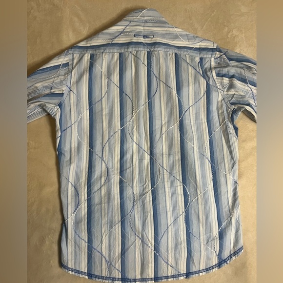 Chic Men’s Western Shirt with embroidery detail sz M - Picture 6 of 8